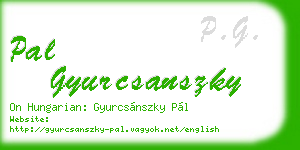 pal gyurcsanszky business card